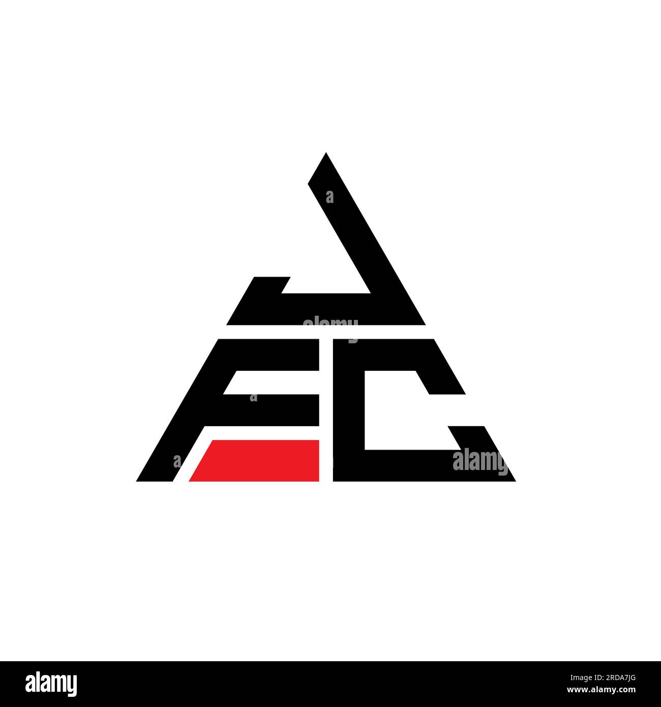JFC triangle letter logo design with triangle shape. JFC triangle logo