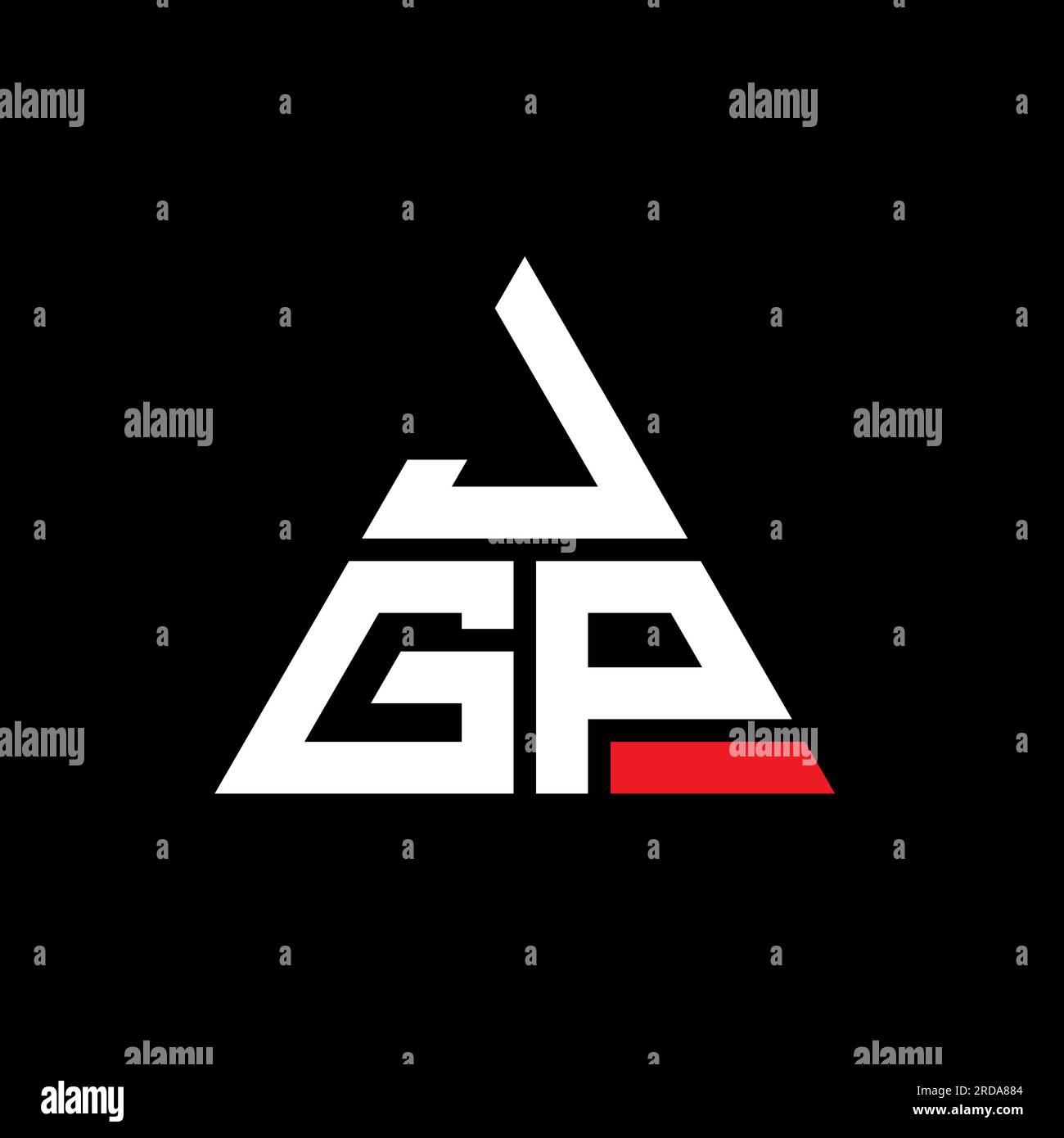 JGP triangle letter logo design with triangle shape. JGP triangle logo ...