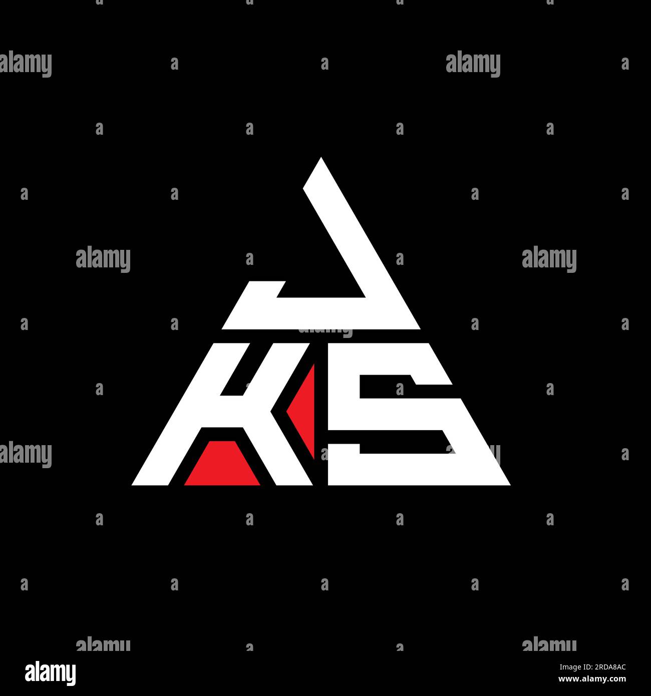 JKS triangle letter logo design with triangle shape. JKS triangle logo