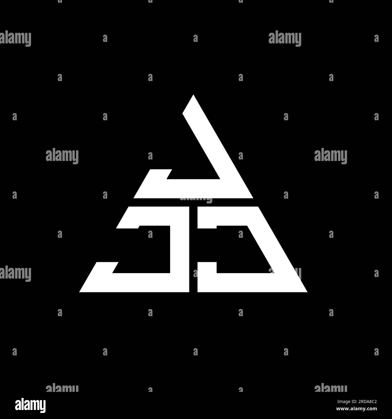 JJJ triangle letter logo design with triangle shape. JJJ triangle logo