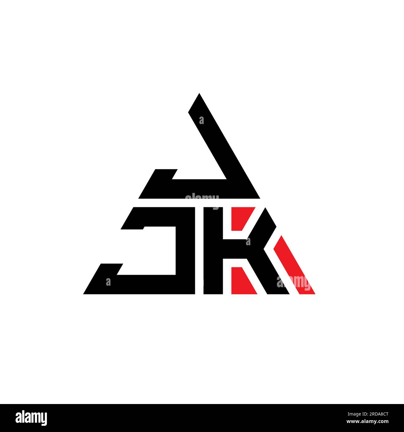 JJK triangle letter logo design with triangle shape. JJK triangle logo
