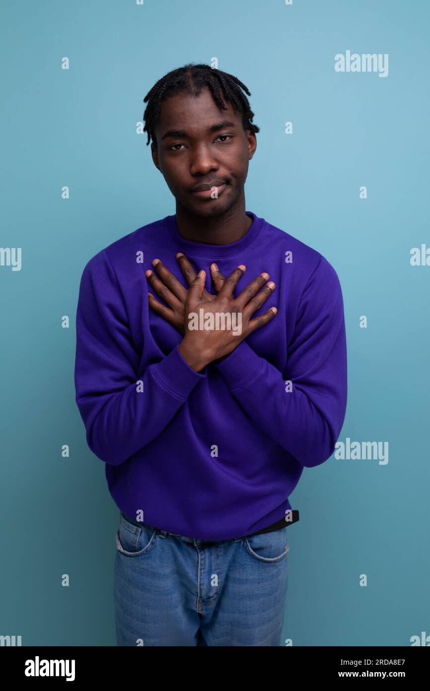 Portrait african man pointing chest hi-res stock photography and images ...