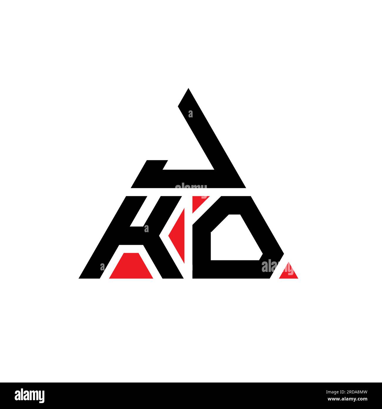 Jko triangle letter logo design with triangle shape jko triangle logo