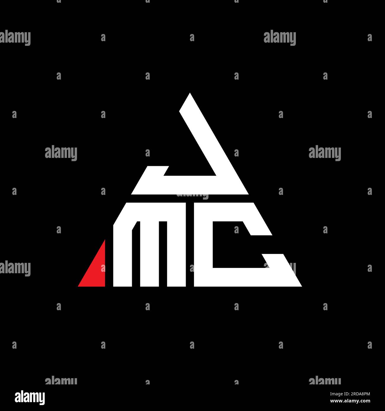 JMC triangle letter logo design with triangle shape. JMC triangle logo