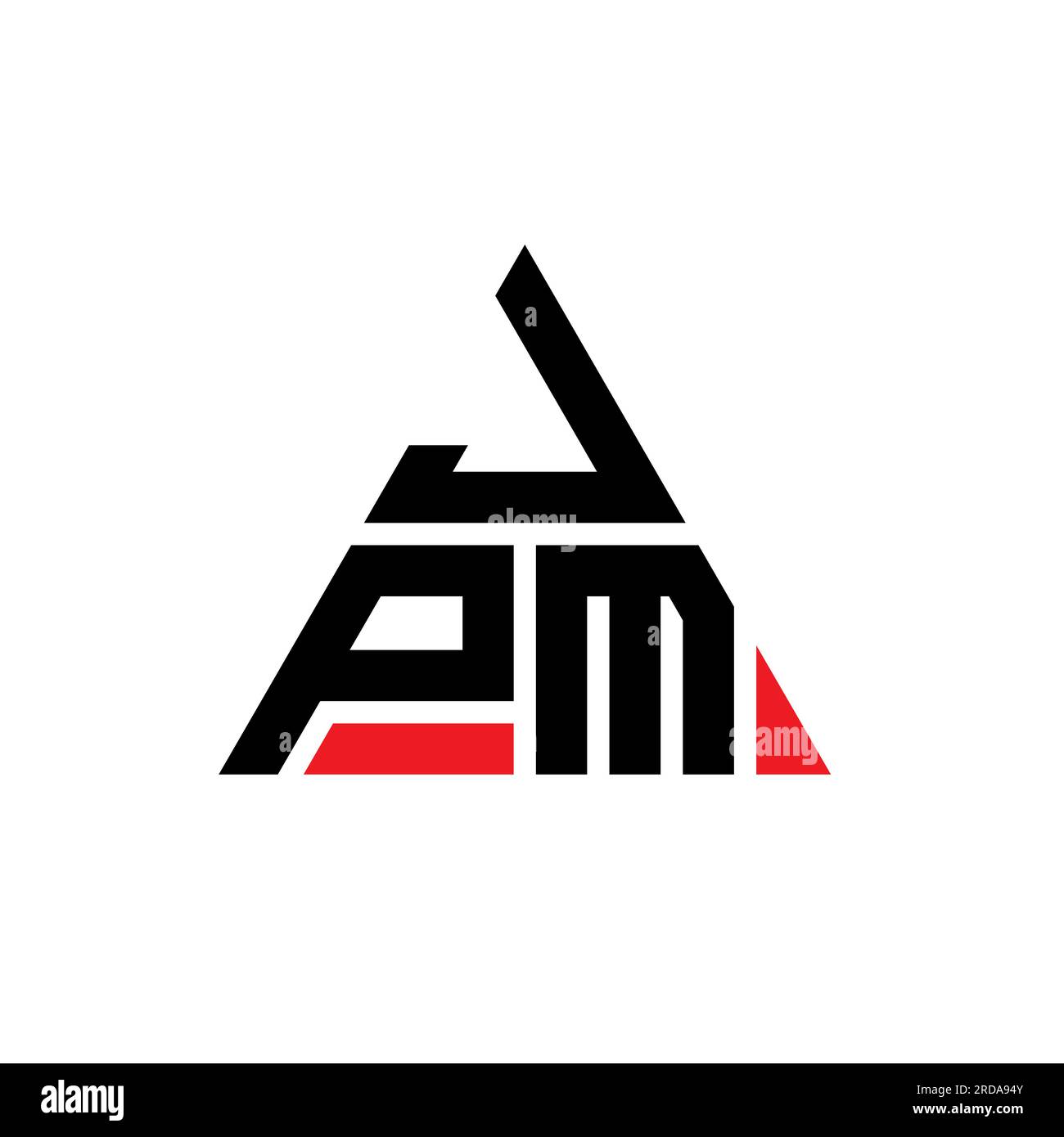 JPM triangle letter logo design with triangle shape. JPM triangle logo