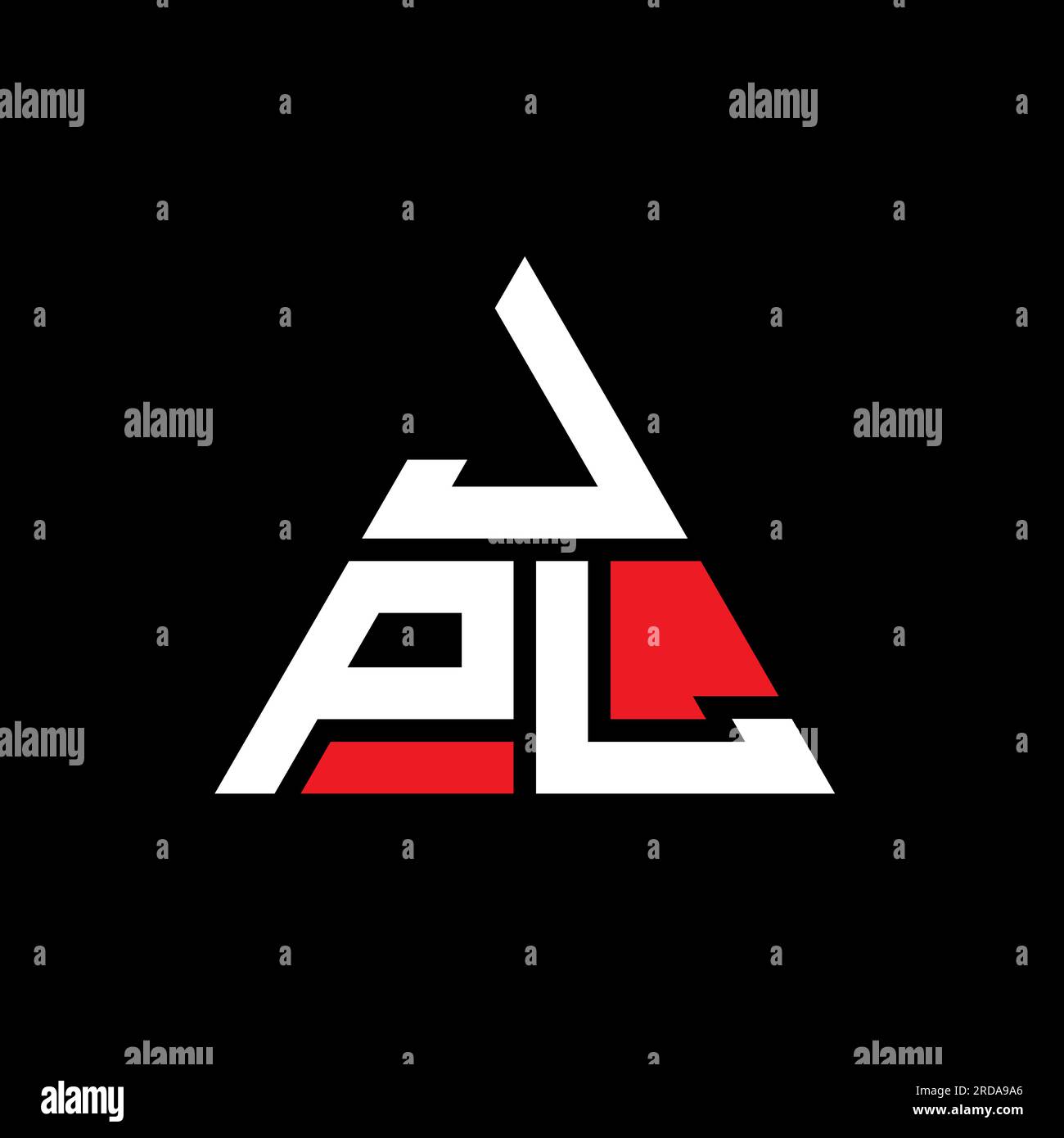 JPL triangle letter logo design with triangle shape. JPL triangle logo