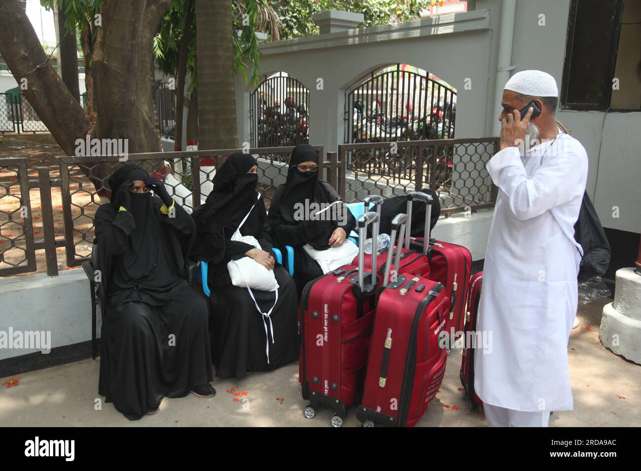 Pilgrims started to arrive at the Ashkona Hajj Camp in Dhaka from