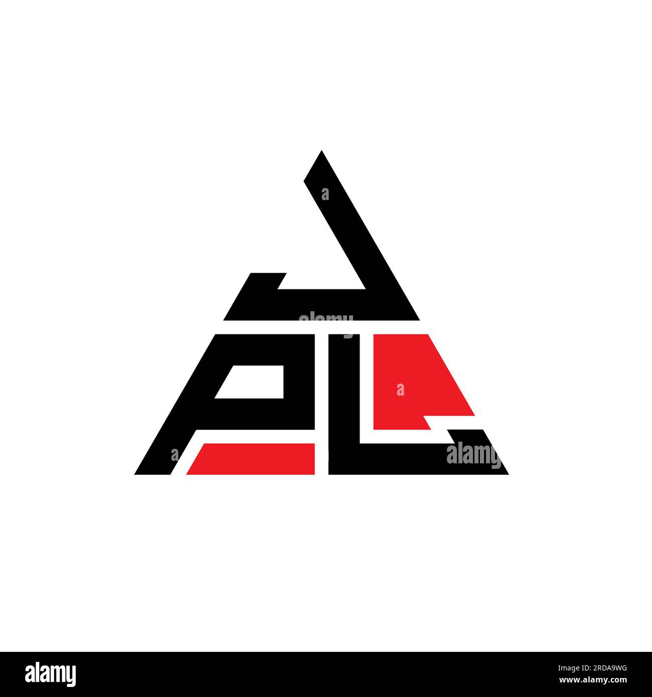JPL triangle letter logo design with triangle shape. JPL triangle logo