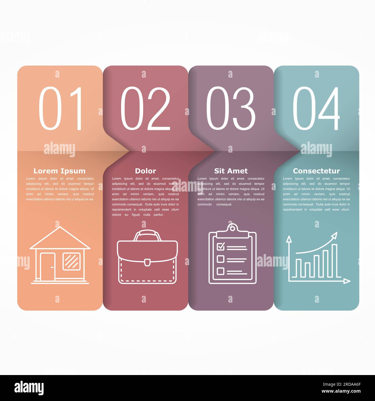 Design template with four steps, vector eps10 illustration Stock Vector ...