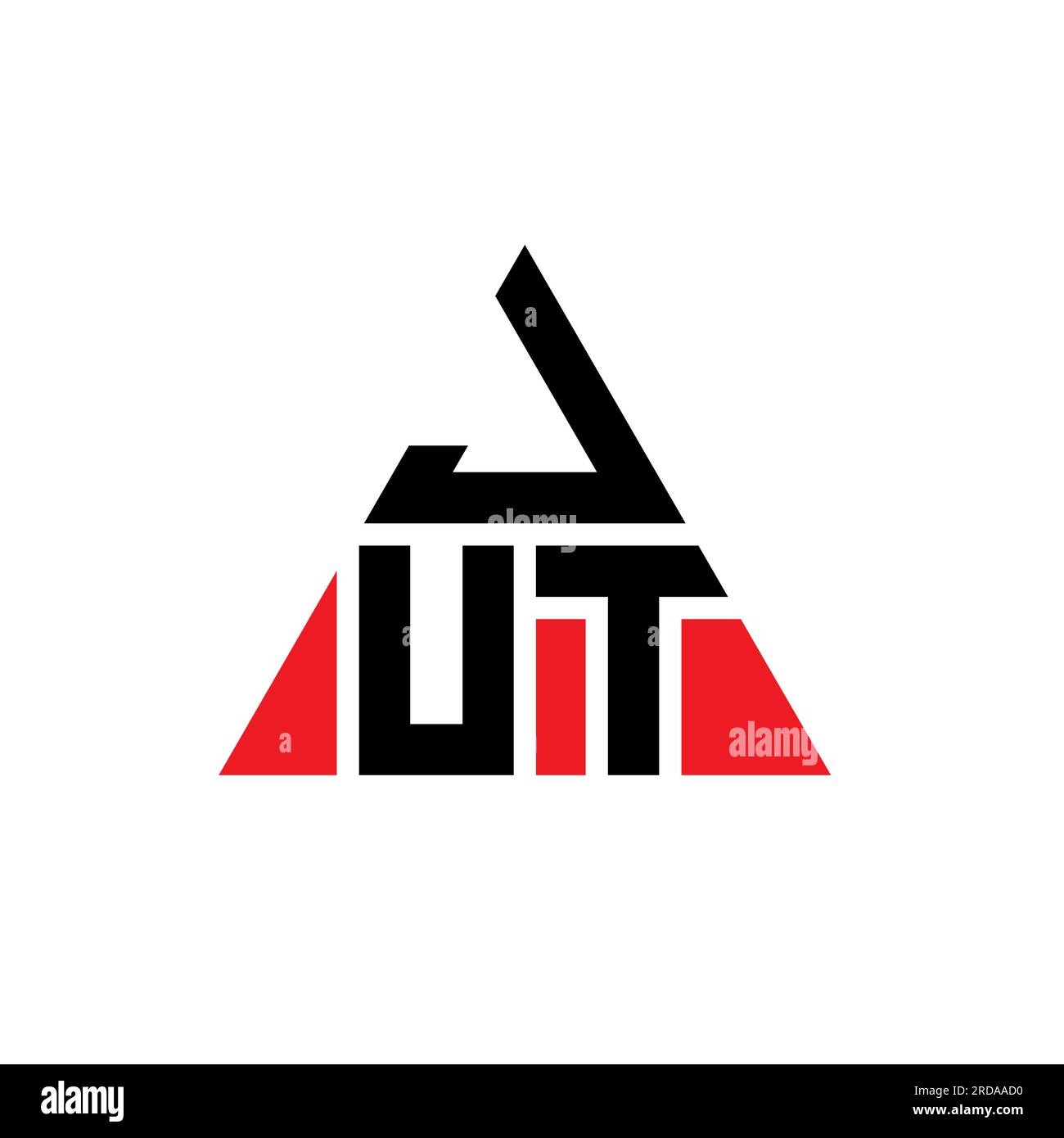 JUT triangle letter logo design with triangle shape. JUT triangle logo ...