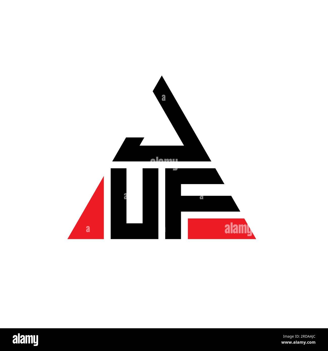 JUF triangle letter logo design with triangle shape. JUF triangle logo ...