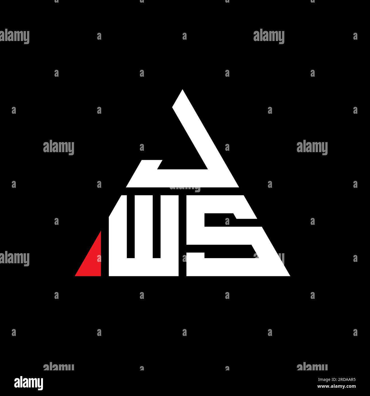 JWS triangle letter logo design with triangle shape. JWS triangle logo ...