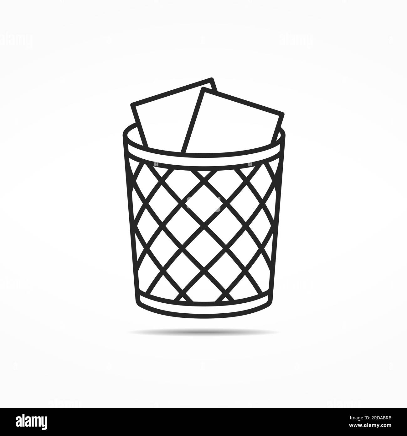 office-trash-can-line-icon-vector-eps10-illustration-stock-vector