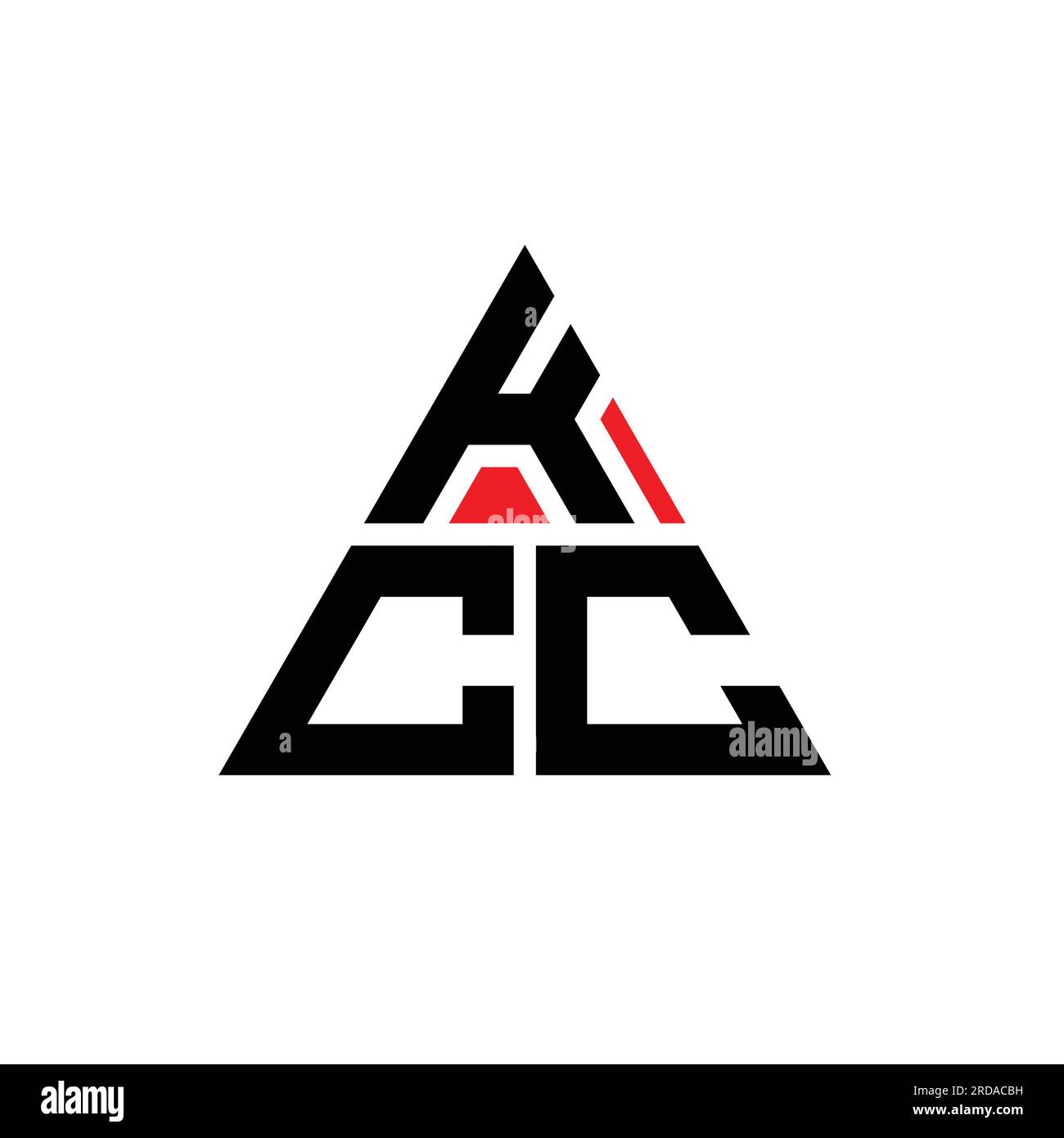 KCC triangle letter logo design with triangle shape. KCC triangle logo design monogram. KCC