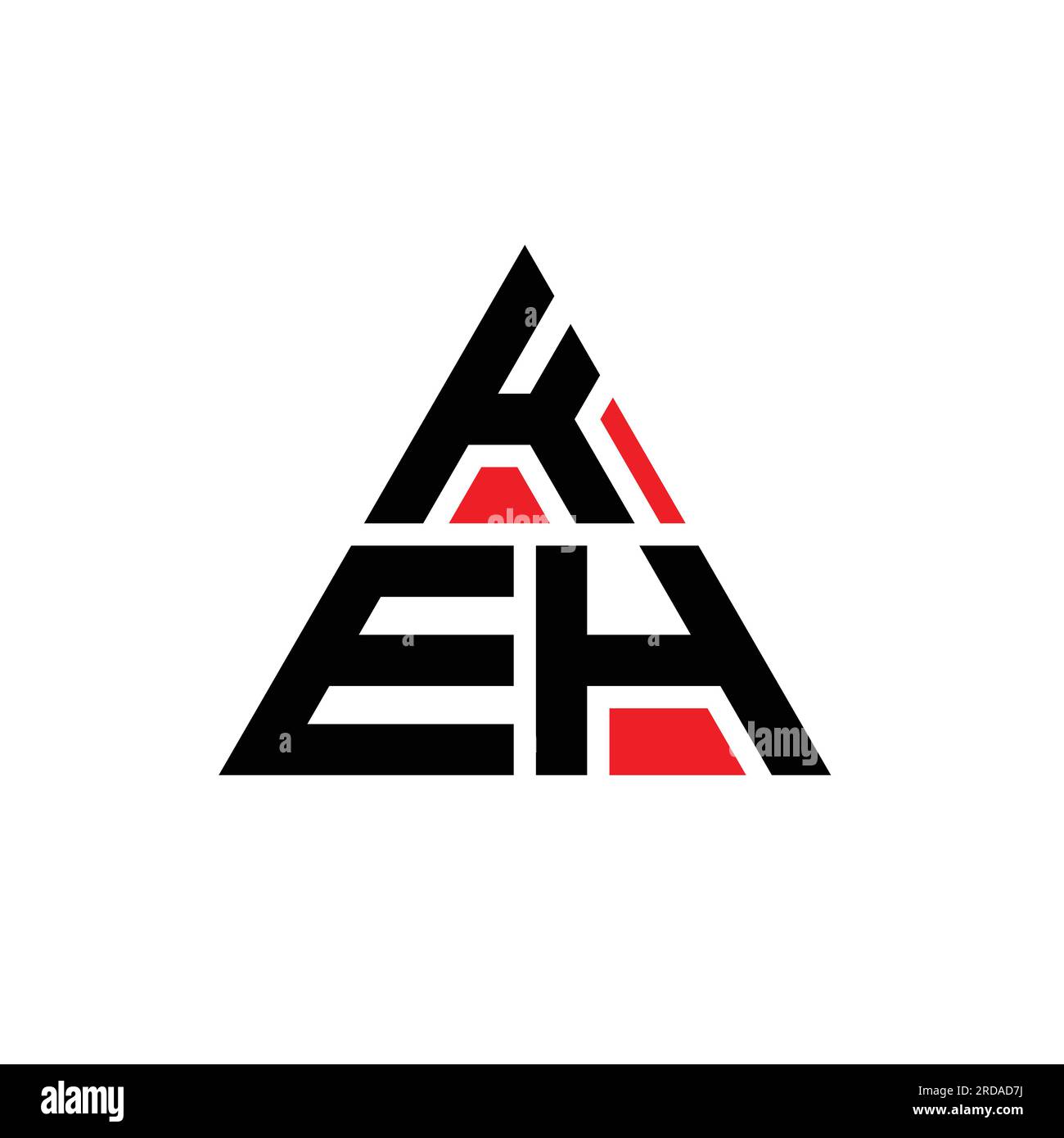 KEH triangle letter logo design with triangle shape. KEH triangle logo ...
