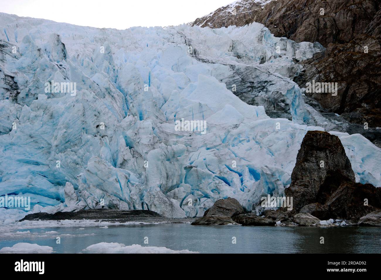 Condor Glacier in Parque Nacional Alberto de Agostini in southern Patagonia, Chile Stock Photo