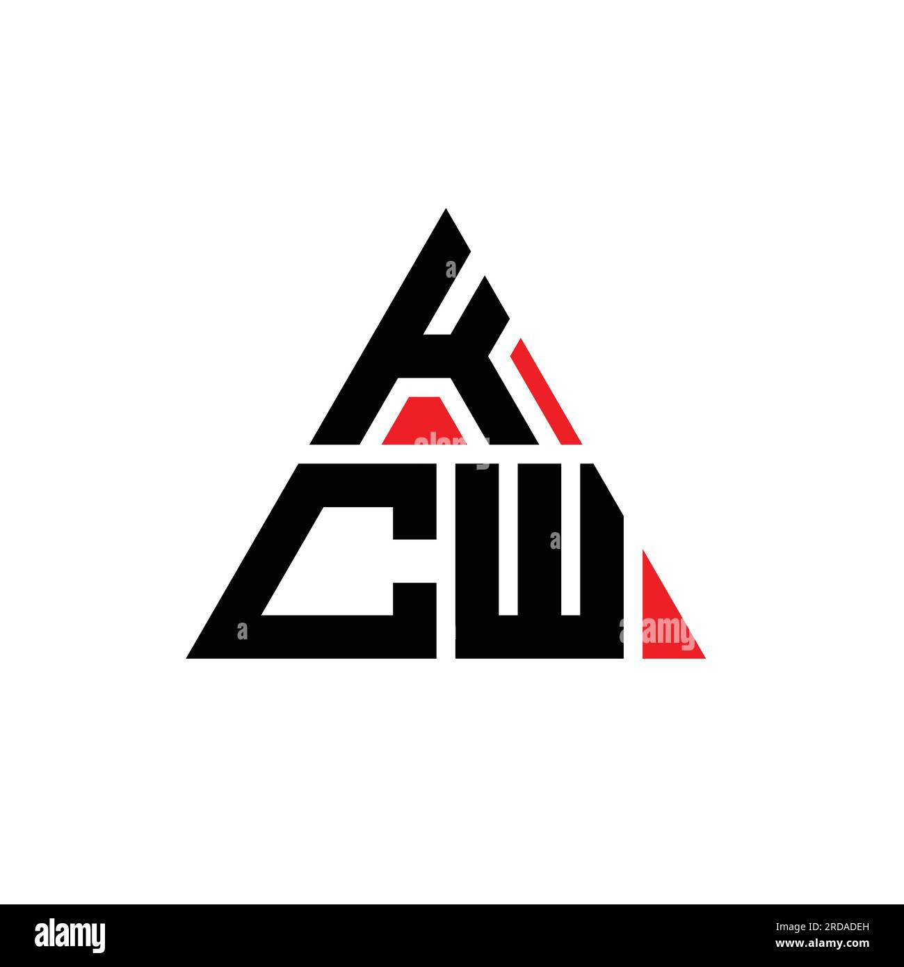 KCW triangle letter logo design with triangle shape. KCW triangle logo ...