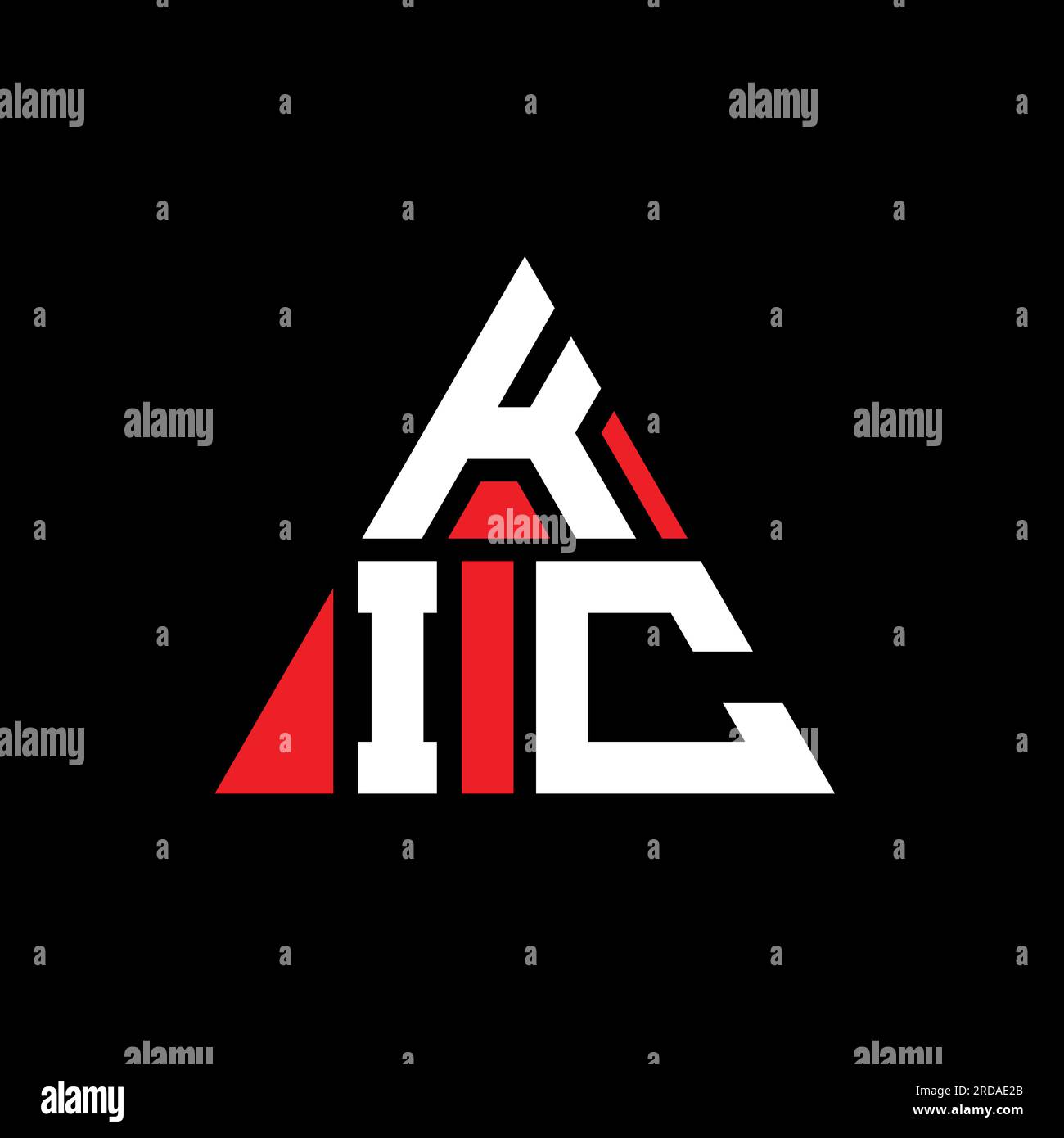 KIC triangle letter logo design with triangle shape. KIC triangle logo