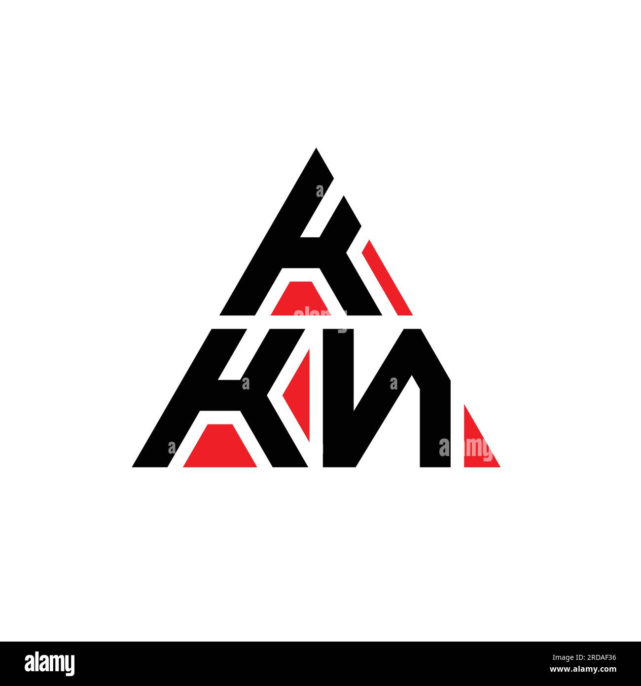 KKN triangle letter logo design with triangle shape. KKN triangle logo