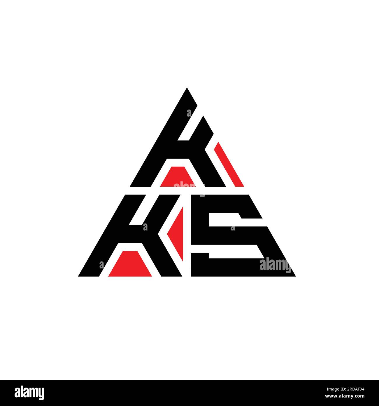 KKS triangle letter logo design with triangle shape. KKS triangle logo