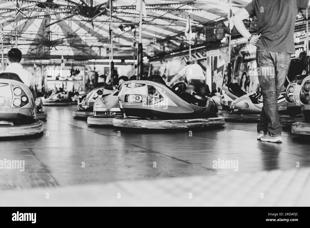 Bumper Car Hamburger Dom Stock Photo Alamy