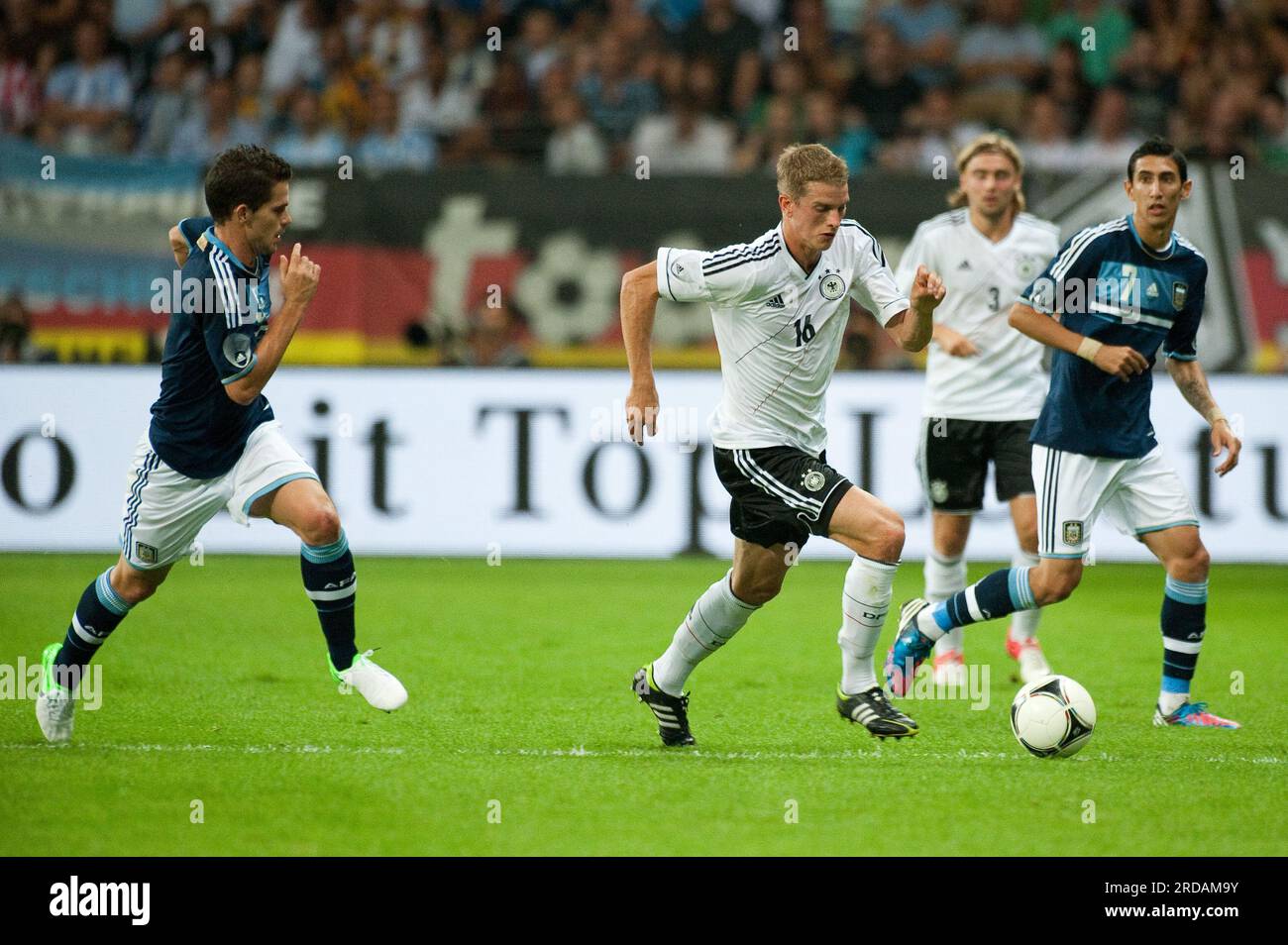 Lars Bender Aktion Fußball Länderspiel Deutschland - Argentinien 1:3, 15.8.2012 Stock Photo