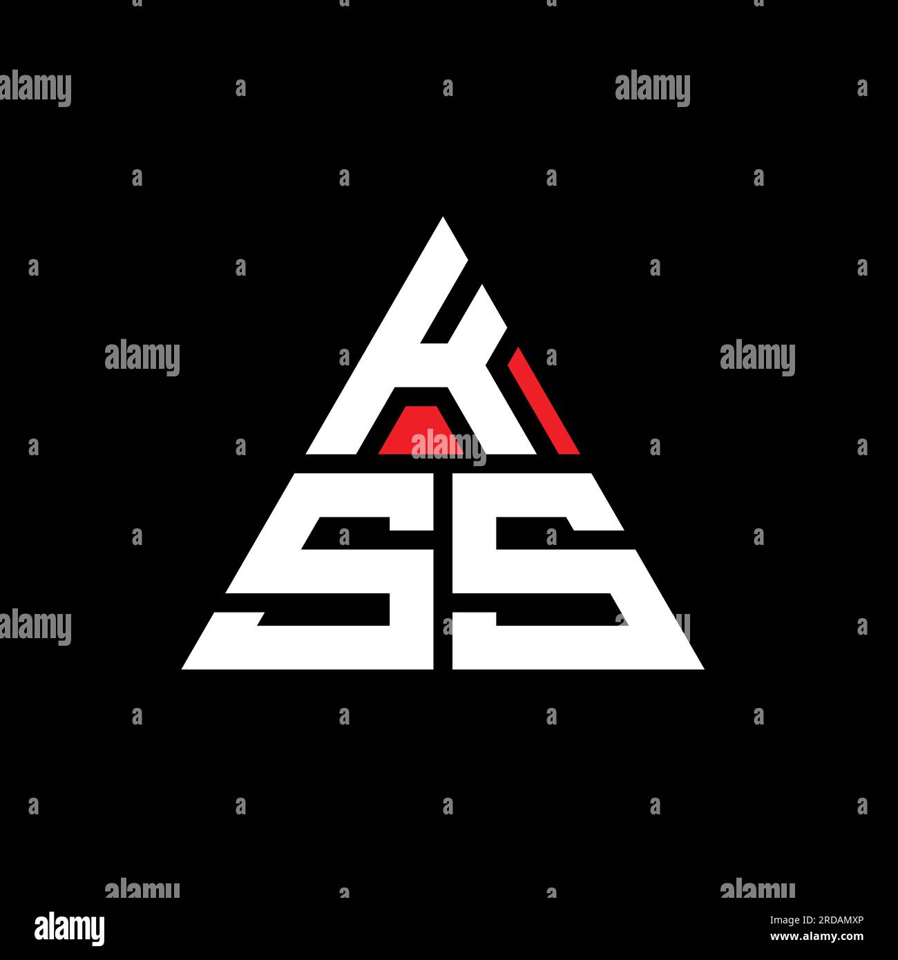 KSS triangle letter logo design with triangle shape. KSS triangle logo