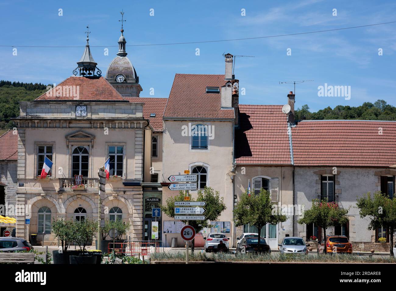 Centre of Quingey, Besancon, Doubs, Bourgogne-Franche-Comte, France Stock Photo