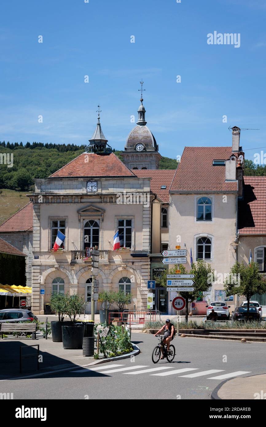 Centre of Quingey, Besancon, Doubs, Bourgogne-Franche-Comte, France Stock Photo