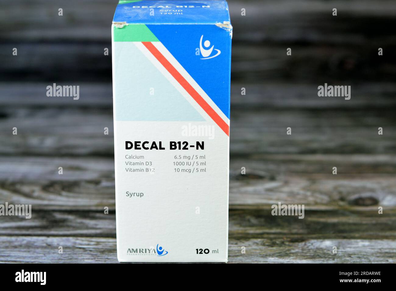 Cairo, Egypt, June 26 2023 DECAL B12 N SYRUP 120 ML, For prevention