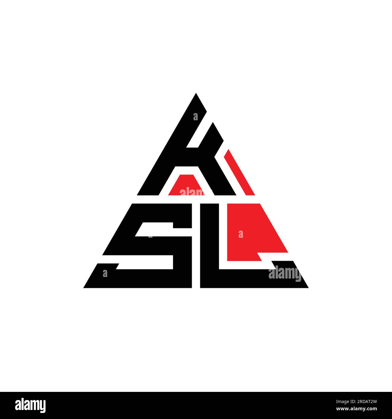 KSL triangle letter logo design with triangle shape. KSL triangle logo
