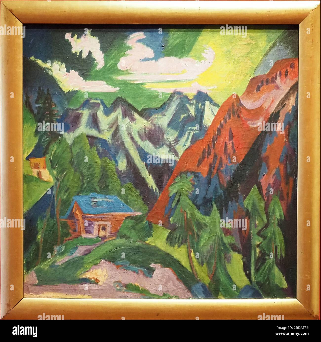 The Klosters mountain, Oil on canvas, 1922. Creator: Ernst Ludwig Kirchner, Aschaffenburg 1880 - 1938 Frauenkirch, Davos, Switzerland Stock Photo