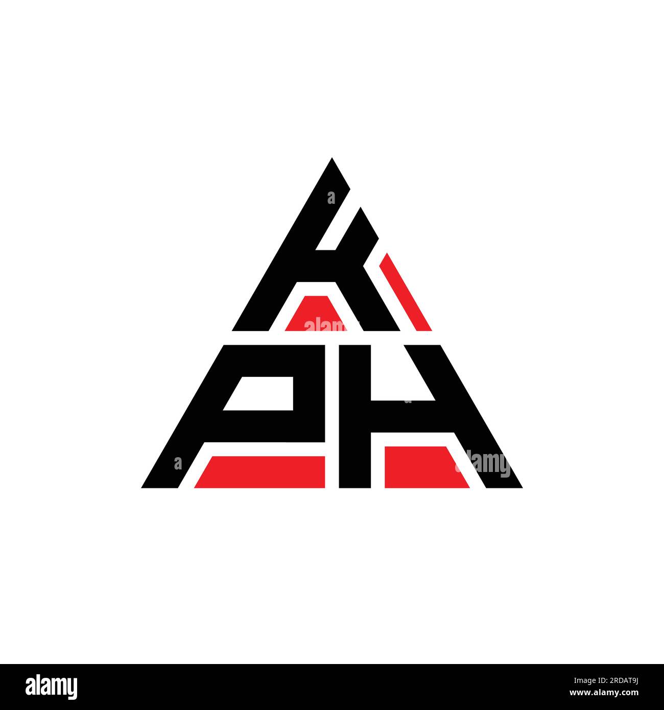 KPH triangle letter logo design with triangle shape. KPH triangle logo