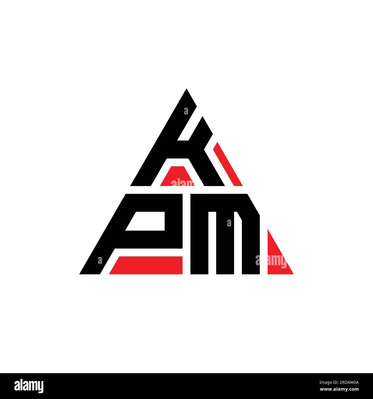 KPM triangle letter logo design with triangle shape. KPM triangle logo
