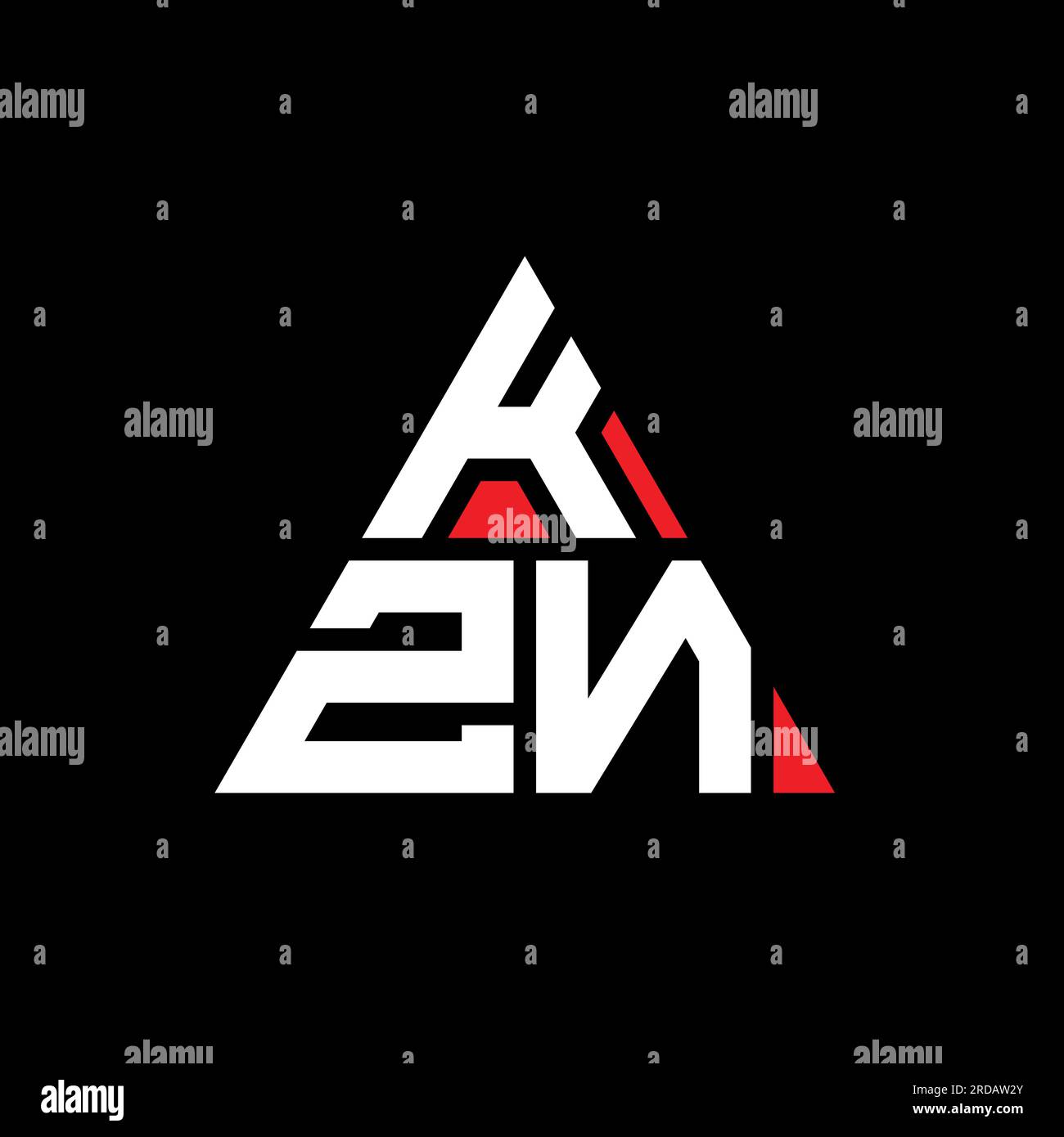 KZN triangle letter logo design with triangle shape. KZN triangle logo