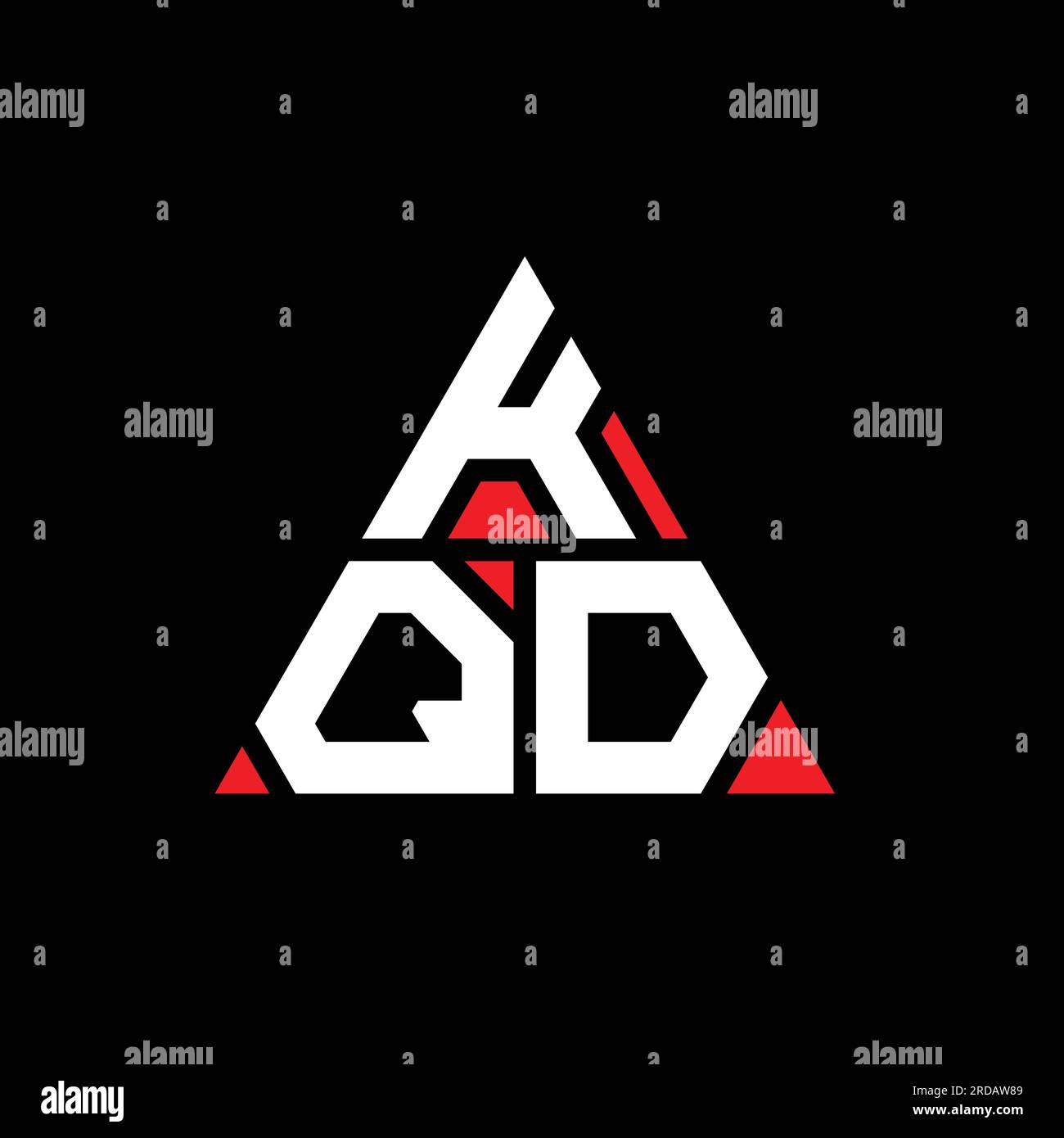 KQD triangle letter logo design with triangle shape. KQD triangle logo ...