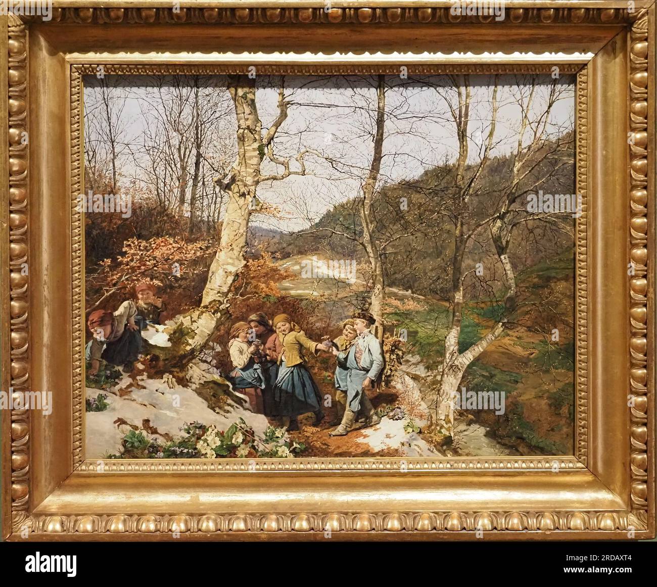 Early Spring in the Vienna Woods, oli on wood, 1861. Creator