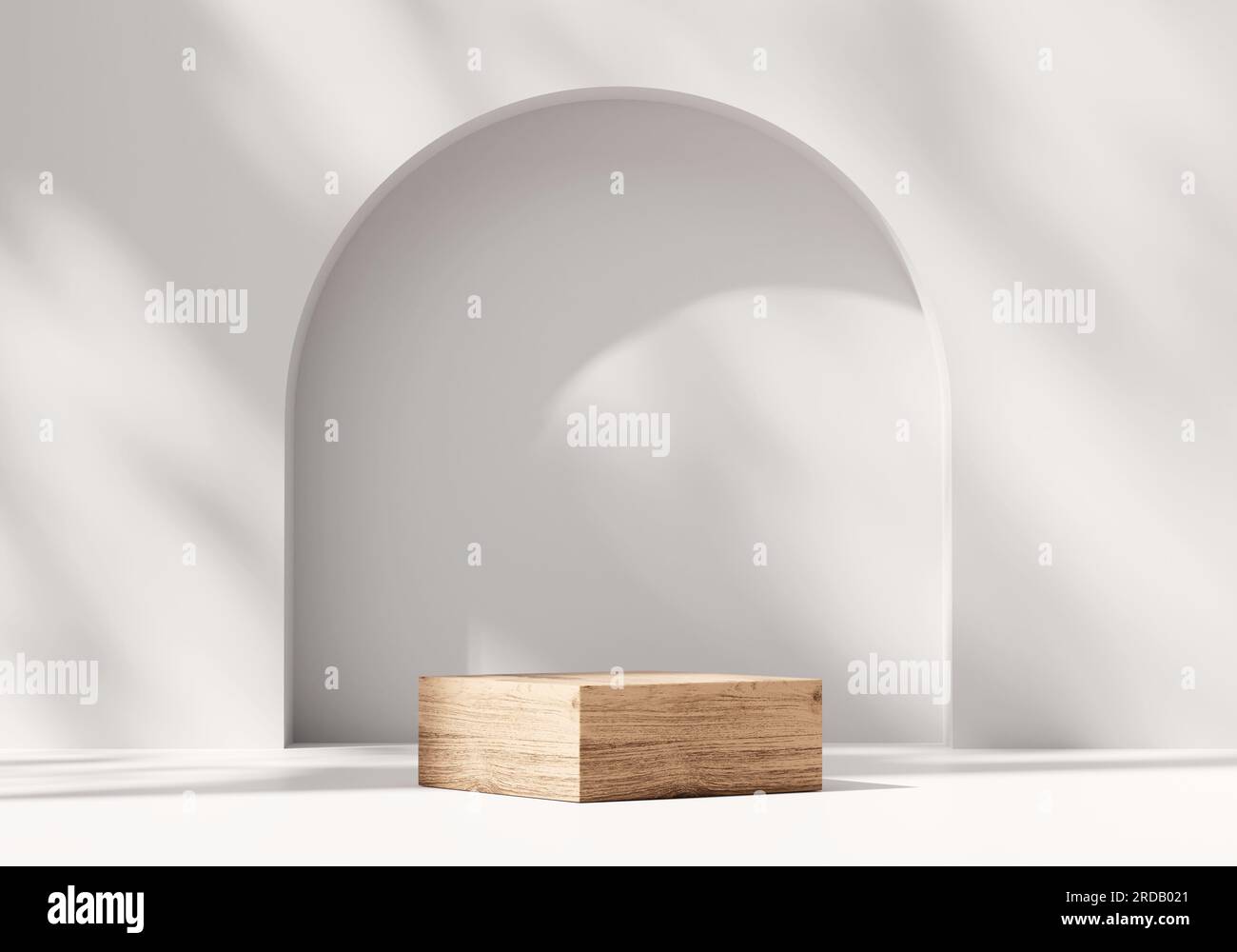Wood Podium Platform Pedestal For Product Display Showcase 3D Rendering ...