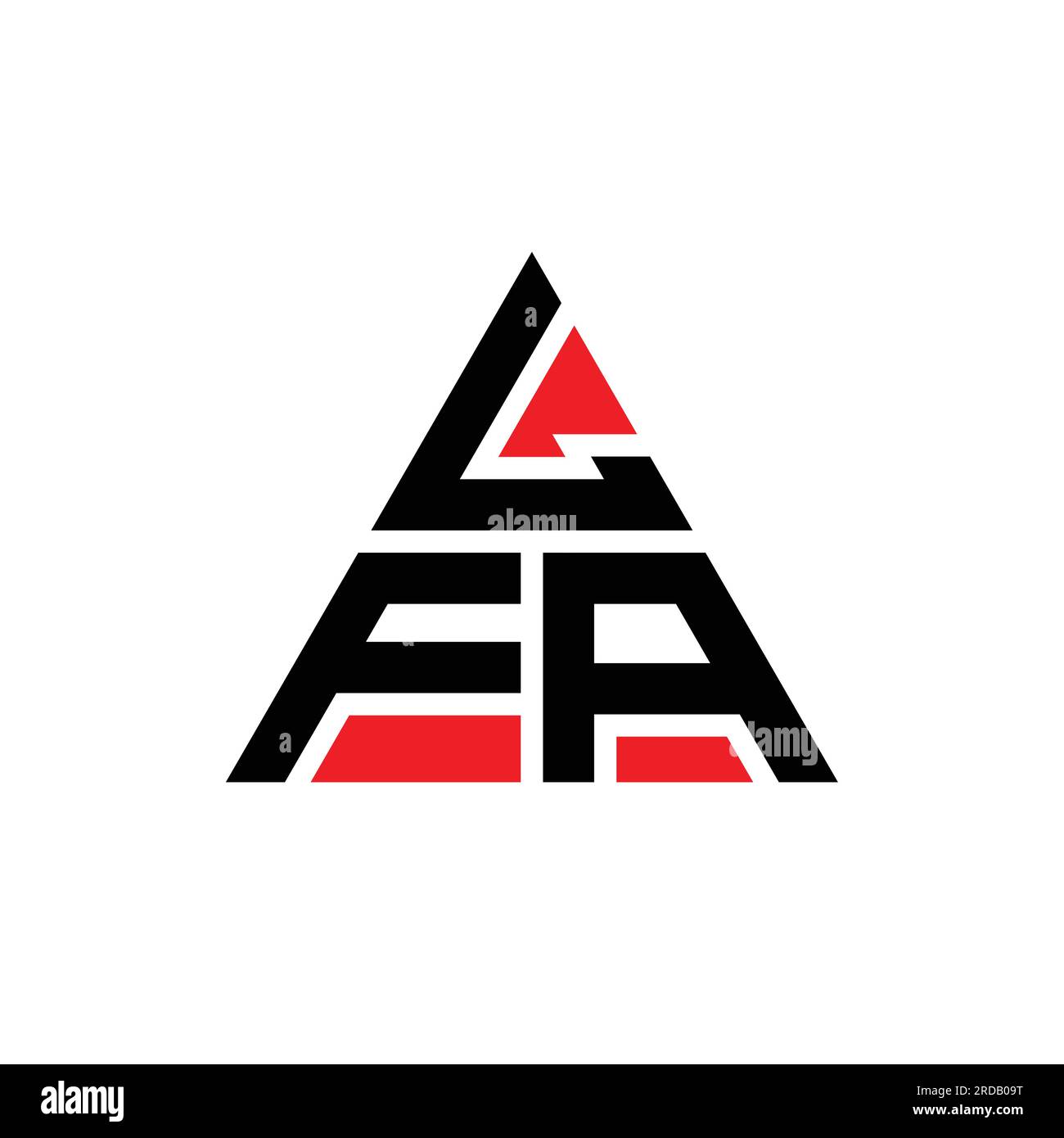 LFA triangle letter logo design with triangle shape. LFA triangle logo