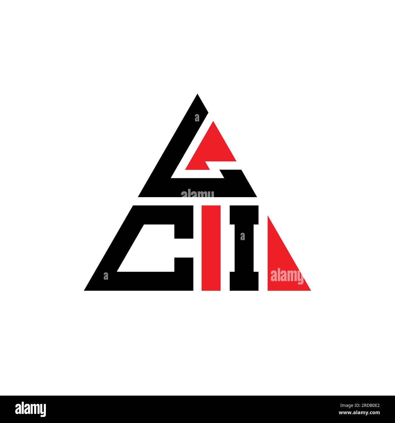 LCI triangle letter logo design with triangle shape. LCI triangle logo