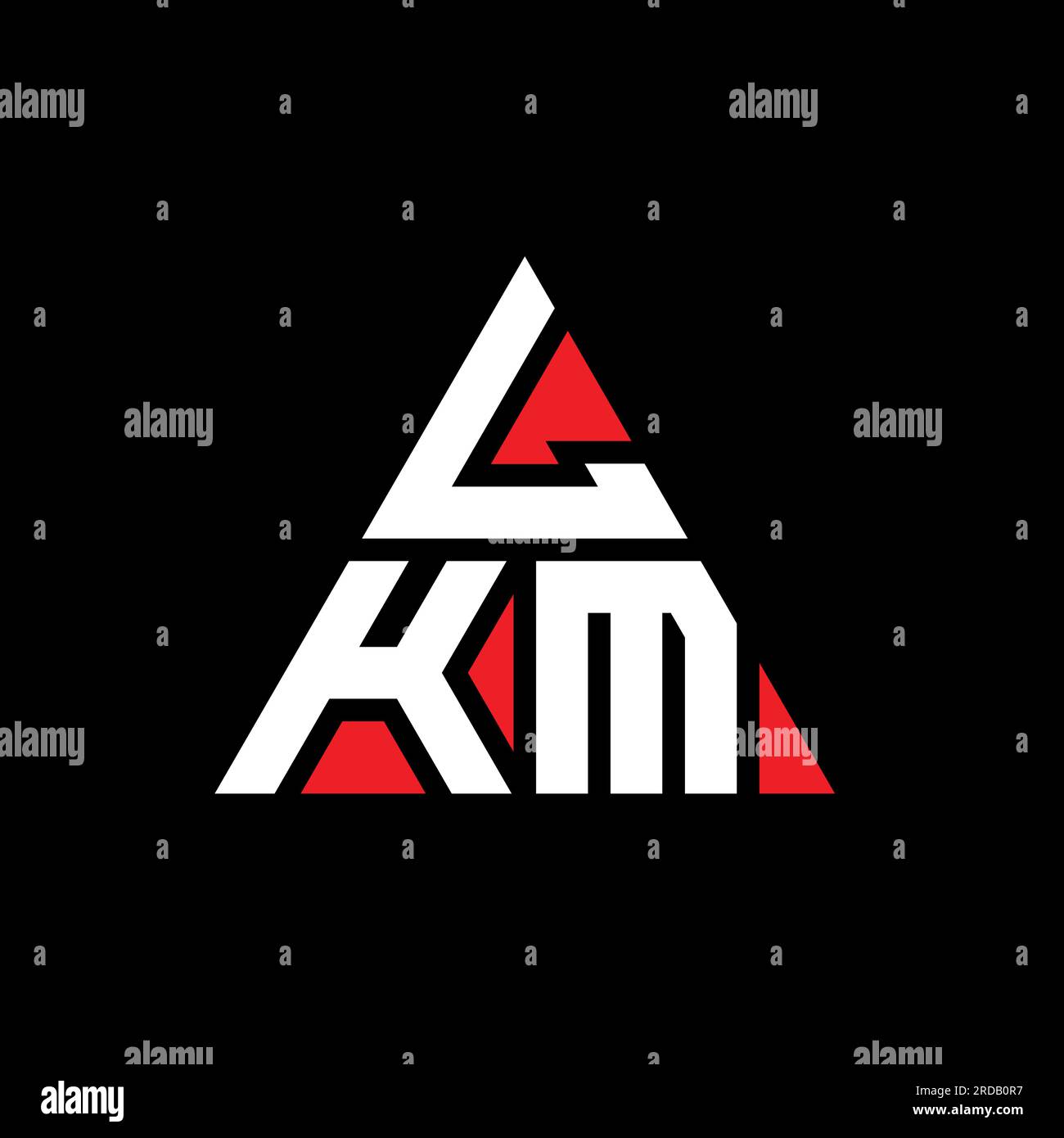 LKM triangle letter logo design with triangle shape. LKM triangle logo design monogram. LKM