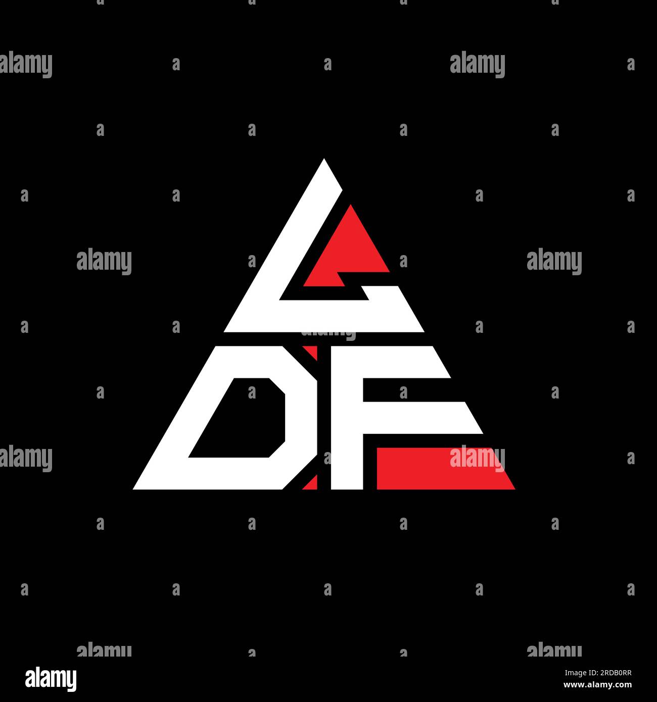 LDF letter logo design on white background. LDF creative circle