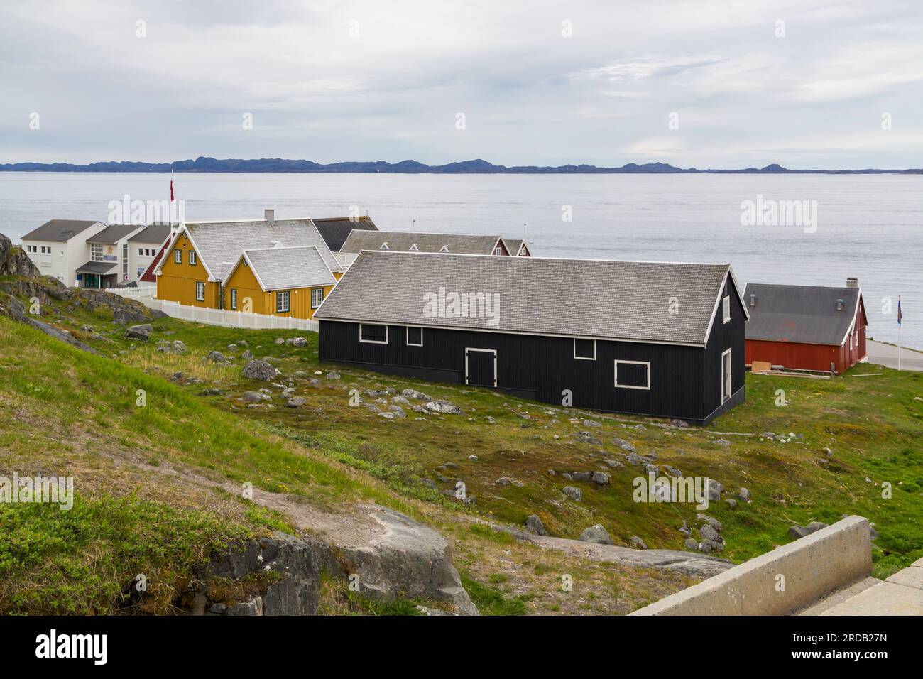 Houses at Nuuk, Greenland in July Stock Photo Alamy