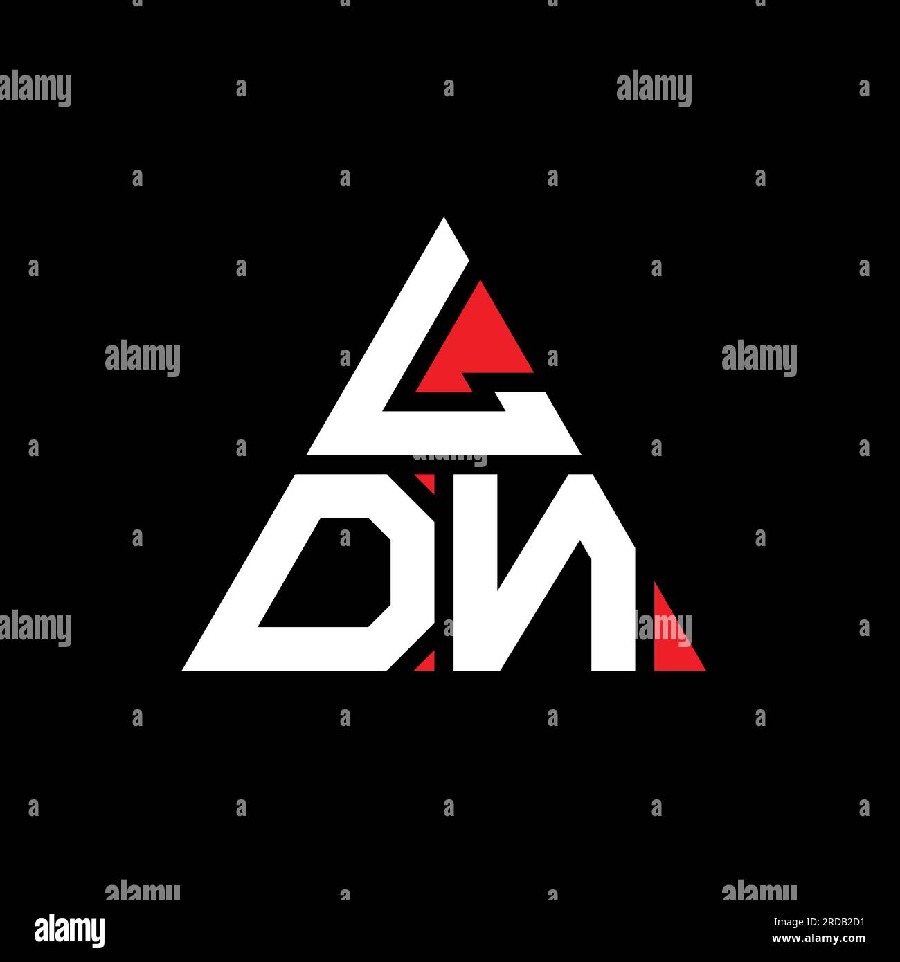 LDN triangle letter logo design with triangle shape. LDN triangle logo
