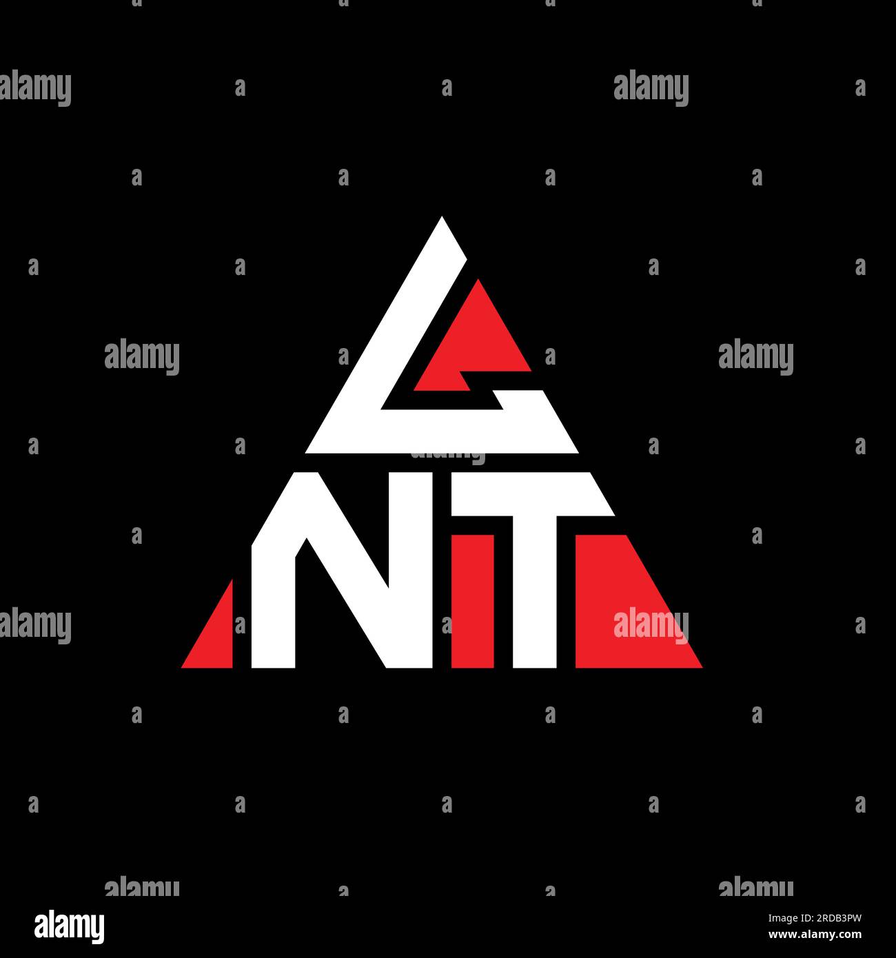 LNT triangle letter logo design with triangle shape. LNT triangle logo