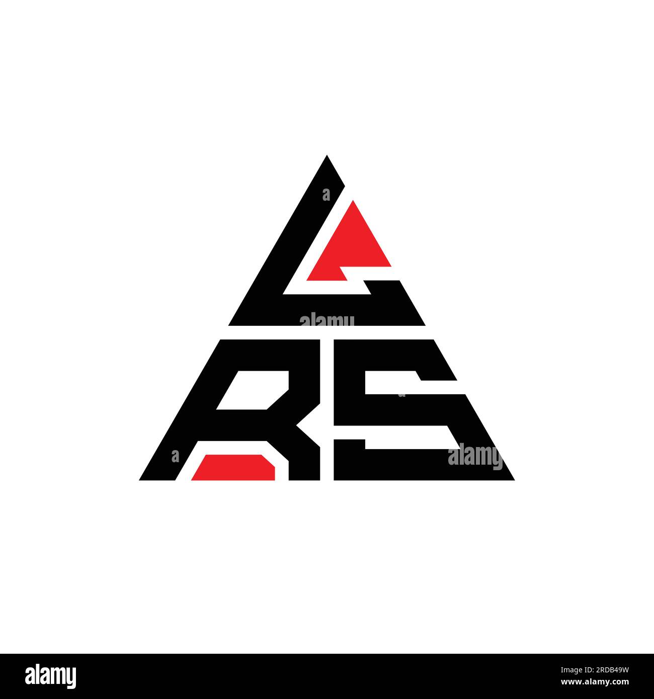 LRS triangle letter logo design with triangle shape. LRS triangle logo