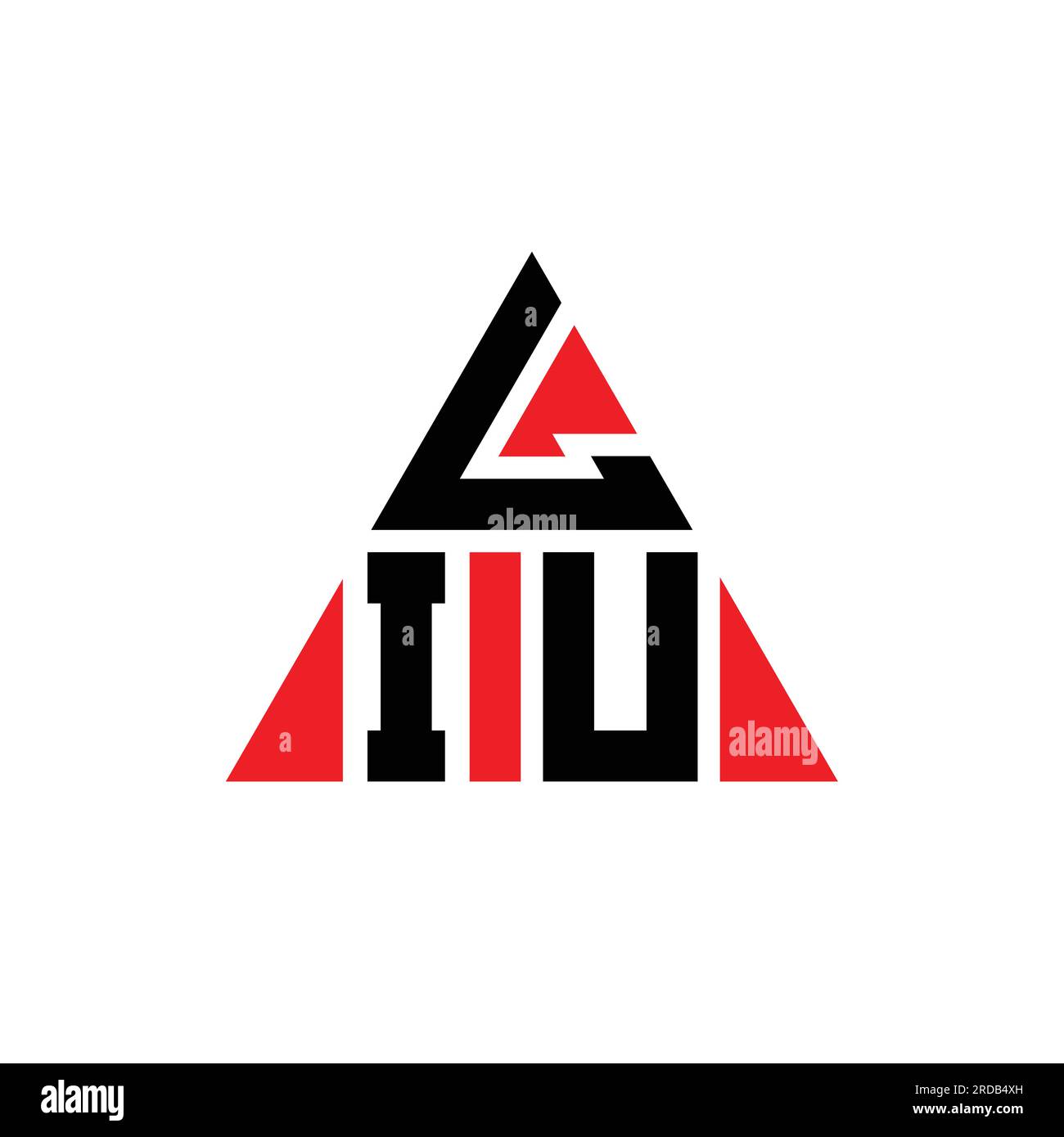 LIU triangle letter logo design with triangle shape. LIU triangle logo ...