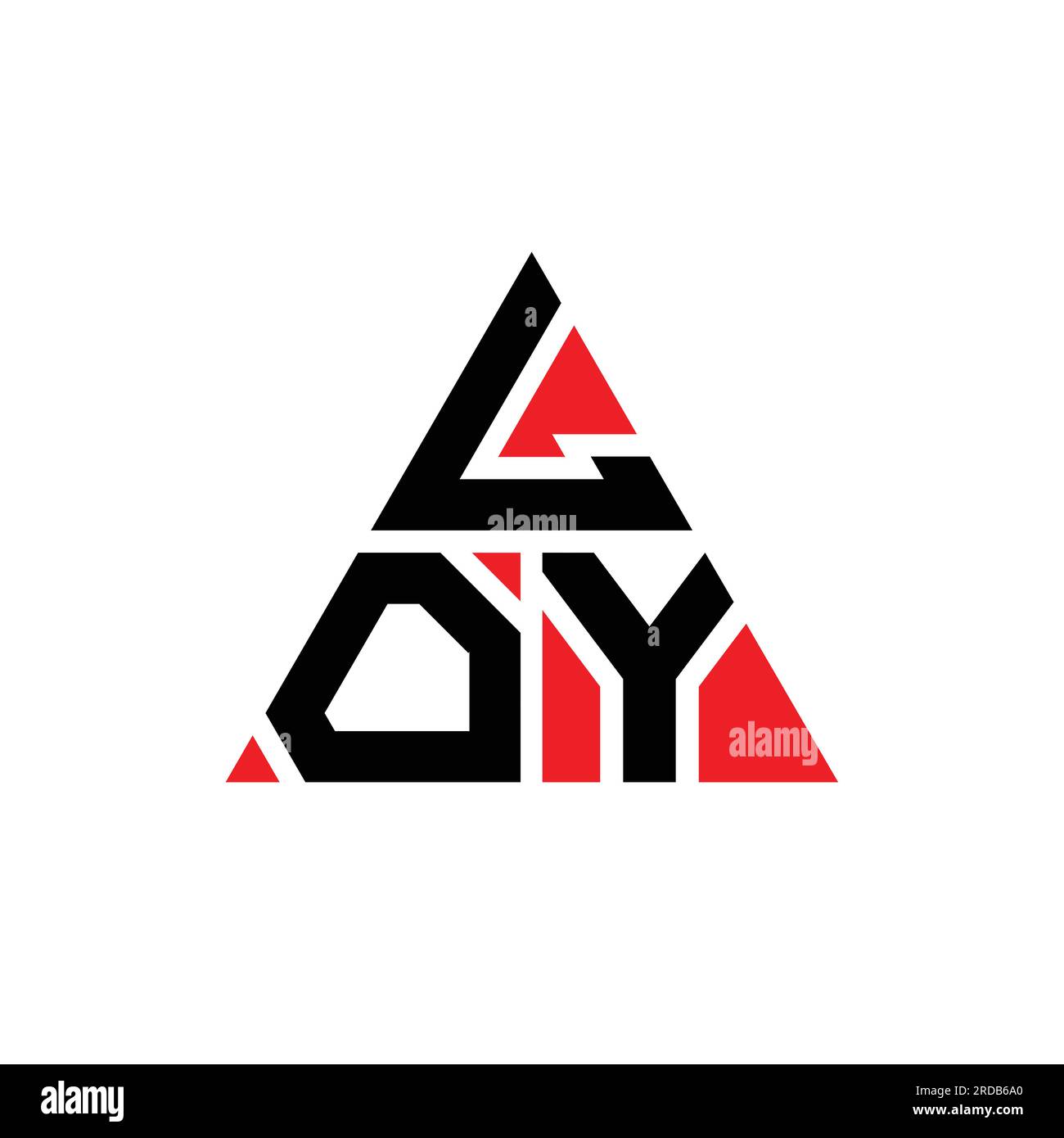 LOY triangle letter logo design with triangle shape. LOY triangle logo