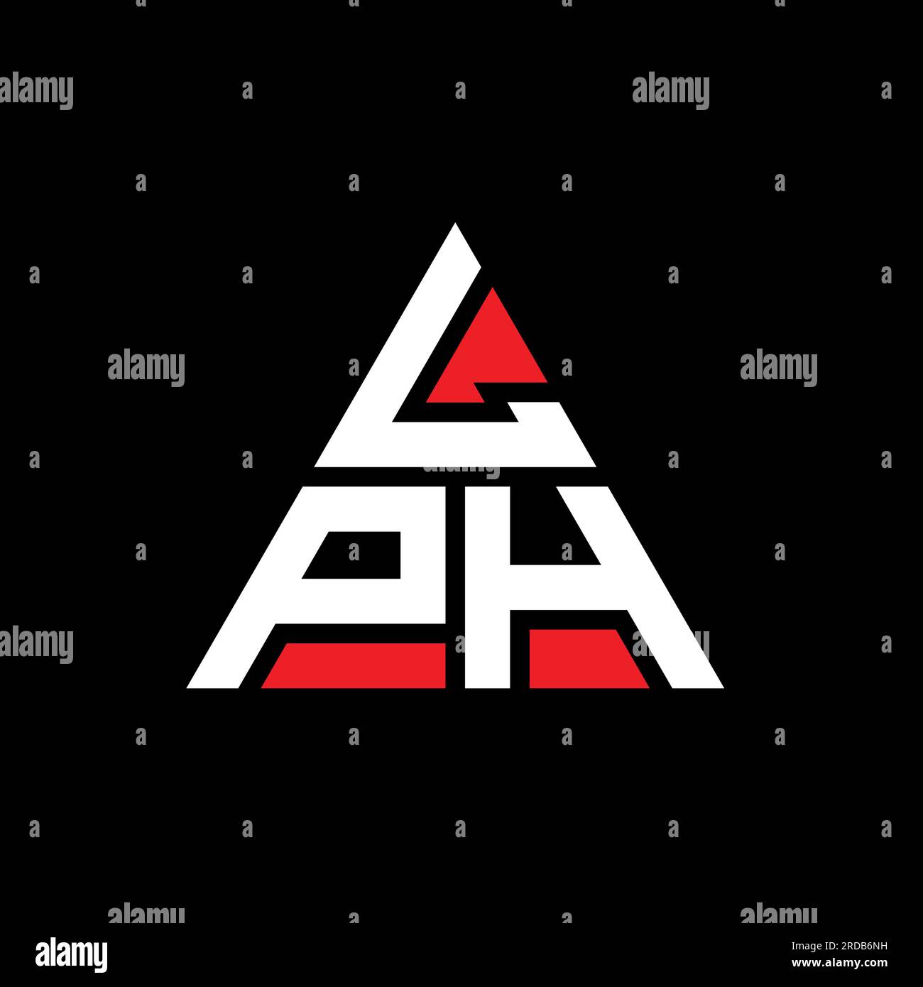 LPH triangle letter logo design with triangle shape. LPH triangle logo