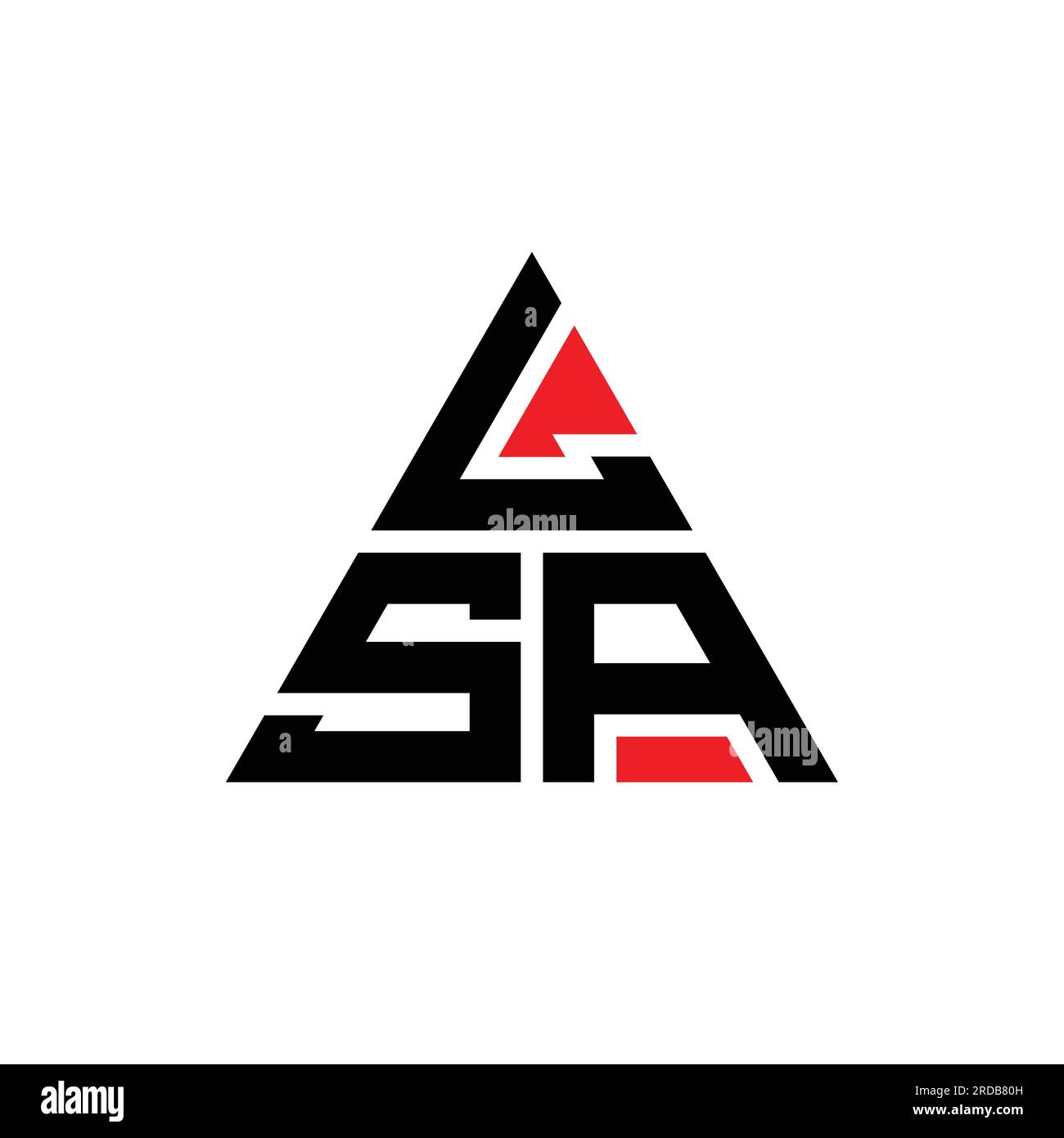LSA triangle letter logo design with triangle shape. LSA triangle logo ...